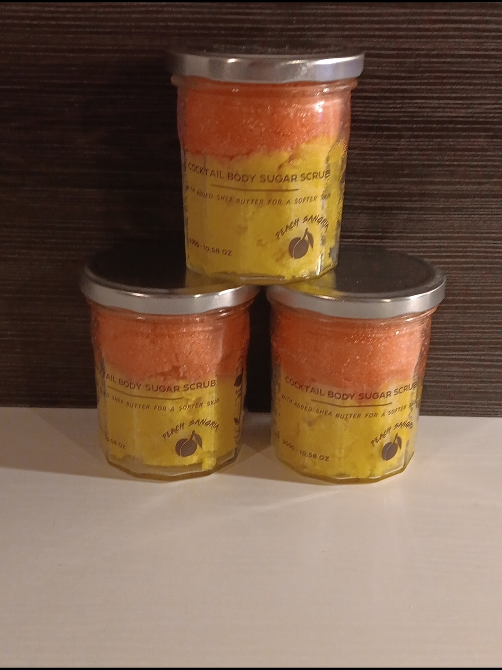 Peach Sangria Sugat Body Scrub Imported Feom The United Kingdom 10$ Each Jar - Picture 2 of 2